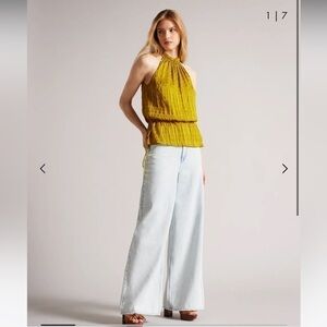 NEW TED BAKER CLIARA WAIST HALTER TOP SIZE 0 small